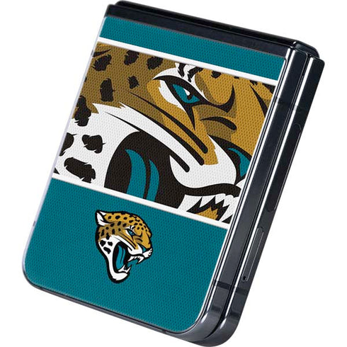 NFL Jacksonville Jaguars Zone Block Galaxy Z Flip5 5G Skin