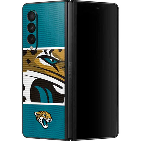 NFL Jacksonville Jaguars Zone Block Galaxy Z Fold3 5G Skin