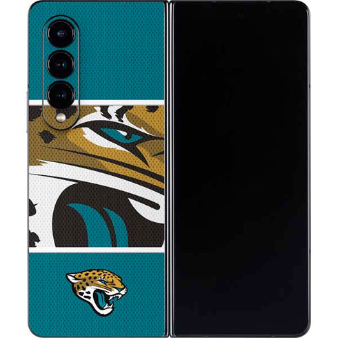NFL Jacksonville Jaguars Zone Block Galaxy Z Fold4 5G Skin