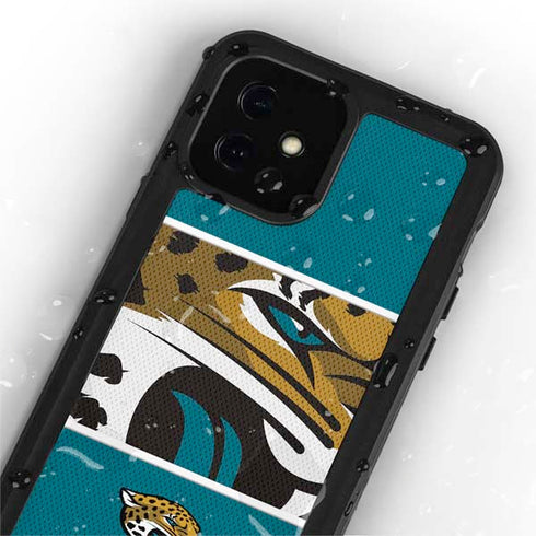 NFL Jacksonville Jaguars Zone Block iPhone 12 Mini Waterproof Case