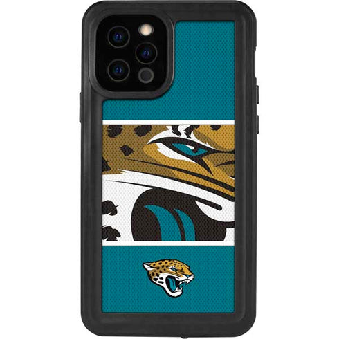 NFL Jacksonville Jaguars Zone Block iPhone 12 Pro Waterproof Case