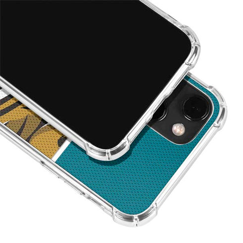 NFL Jacksonville Jaguars Zone Block iPhone 13 Mini Clear Case