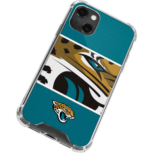 NFL Jacksonville Jaguars Zone Block iPhone 13 Mini Clear Case