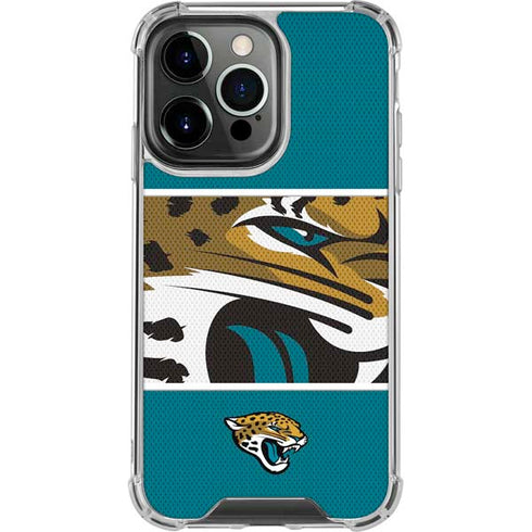 NFL Jacksonville Jaguars Zone Block iPhone 13 Pro Clear Case