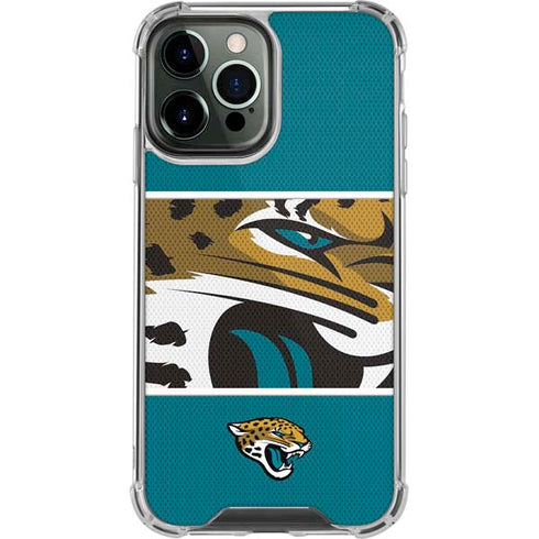NFL Jacksonville Jaguars Zone Block iPhone 13 Pro Max Clear Case