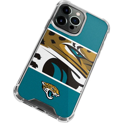 NFL Jacksonville Jaguars Zone Block iPhone 13 Pro Max Clear Case