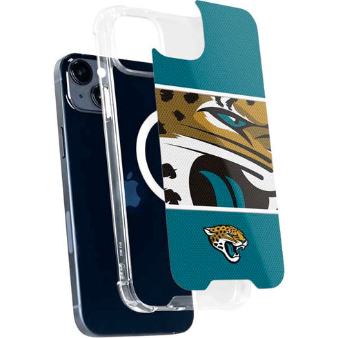 NFL Jacksonville Jaguars Zone Block iPhone 15 Plus MagSafe Case