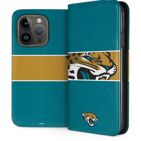 NFL Jacksonville Jaguars Zone Block iPhone 14 Pro Folio Case