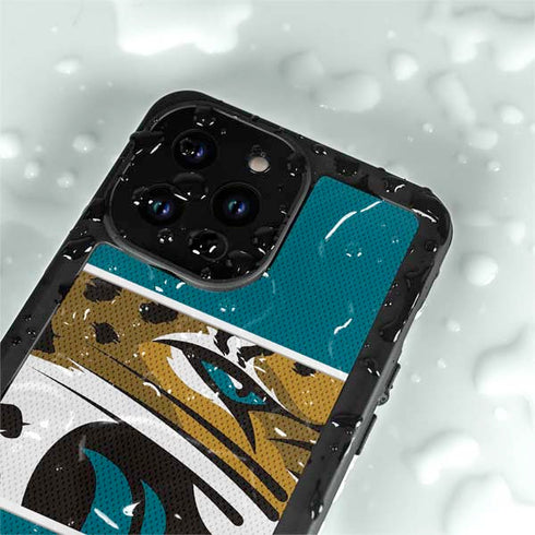 NFL Jacksonville Jaguars Zone Block iPhone 14 Pro Max Waterproof Case
