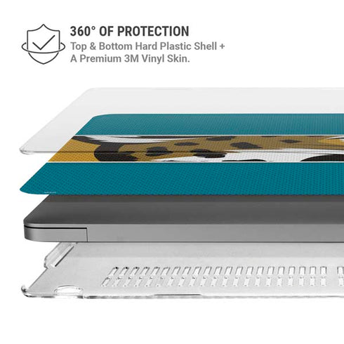 NFL Jacksonville Jaguars Zone Block MacBook Pro 16in (2021-25) Case plus Skin