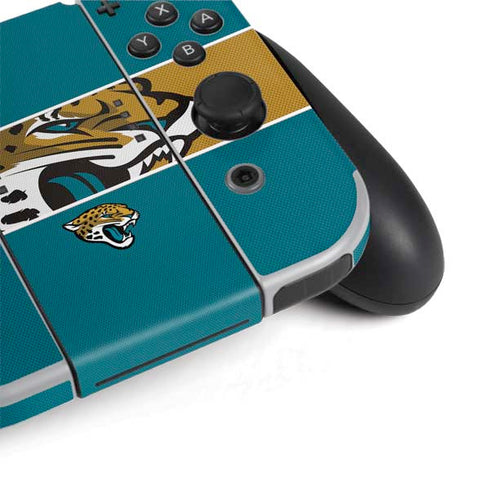 NFL Jacksonville Jaguars Zone Block Nintendo Switch OLED (2021) Skin