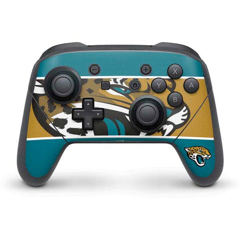 NFL Jacksonville Jaguars Zone Block Nintendo Switch Pro Controller Skin