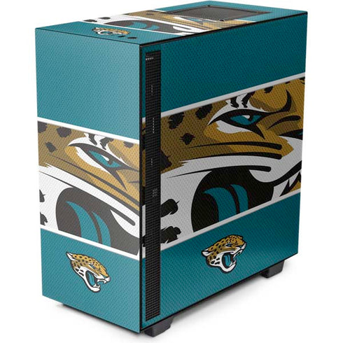 NFL Jacksonville Jaguars Zone Block NZXT H510 Compact ATX Mid-Tower Case Skin