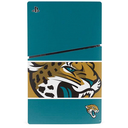 NFL Jacksonville Jaguars Zone Block PS5 Slim Disk Console Skin