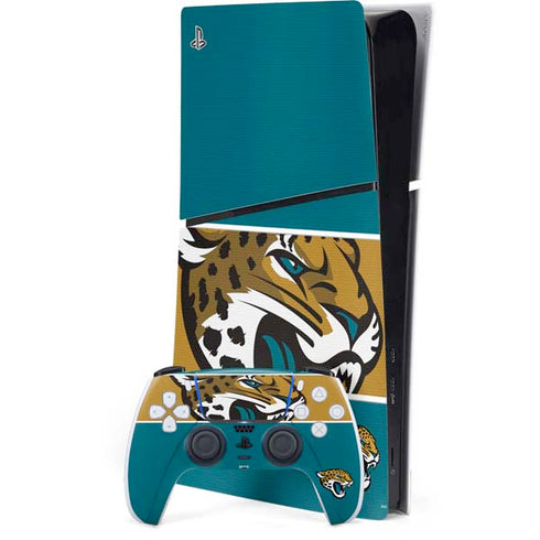 NFL Jacksonville Jaguars Zone Block PS5 Slim Digital Edition Bundle Skin