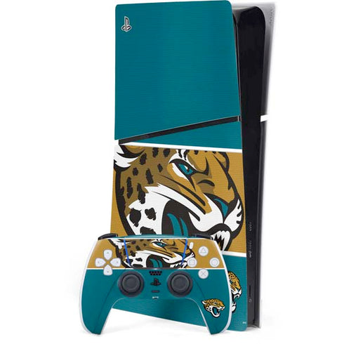 NFL Jacksonville Jaguars Zone Block PS5 Slim Digital Edition Console Skin