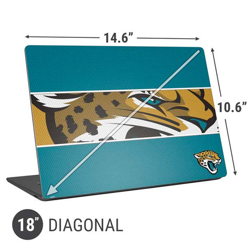 NFL Jacksonville Jaguars Zone Block Universal Laptop 18in (14.6 x 10.6in) Skin