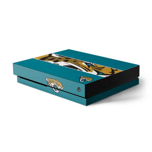 NFL Jacksonville Jaguars Zone Block Xbox One X Console Skin