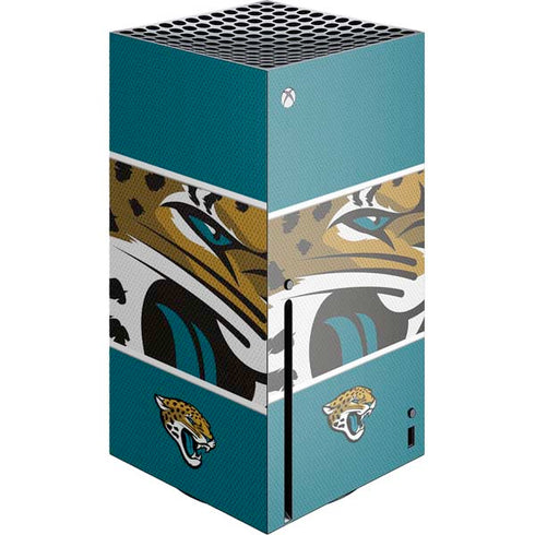 NFL Jacksonville Jaguars Zone Block Xbox Series X Console Skin