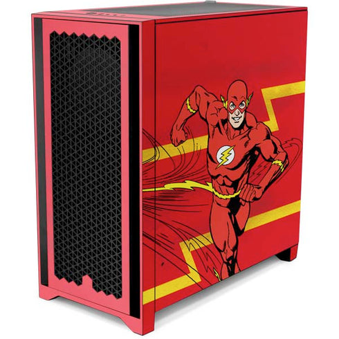 DC Comics The Flash Classic Art Running Pose Corsair 4000D Tempered Glass Mid-Tower ATX Case Skin