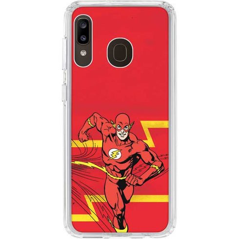 DC Comics The Flash Classic Art Running Pose Galaxy A20 Clear Case