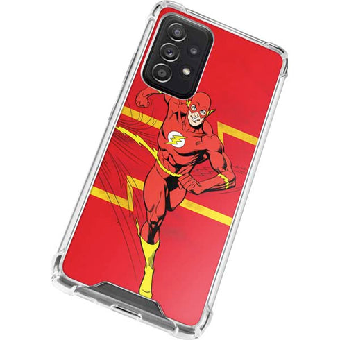 DC Comics The Flash Classic Art Running Pose Galaxy A72 5G Clear Case