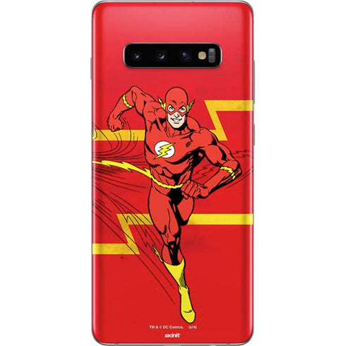 DC Comics The Flash Classic Art Running Pose Galaxy S10 Plus Skin