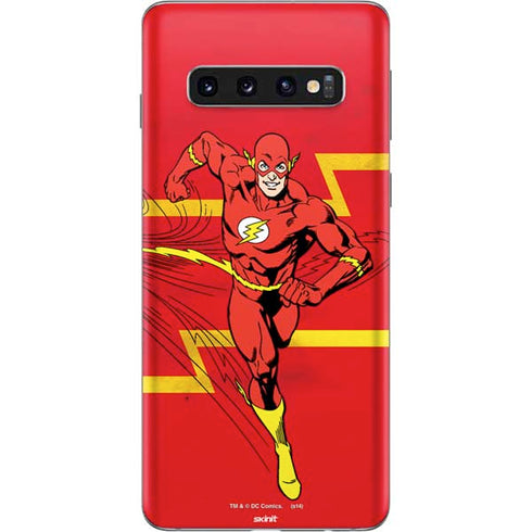 DC Comics The Flash Classic Art Running Pose Galaxy S10 Skin