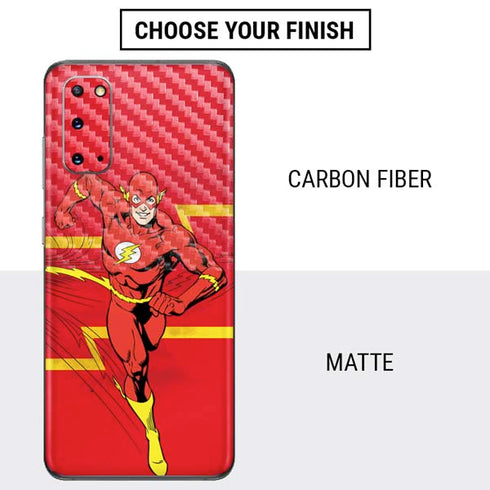 DC Comics The Flash Classic Art Running Pose Galaxy S20 Skin