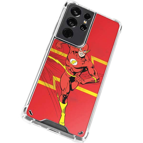 DC Comics The Flash Classic Art Running Pose Galaxy S21 Ultra 5G Clear Case