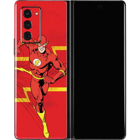 DC Comics The Flash Classic Art Running Pose Galaxy Z Fold2 5G Skin