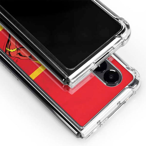 DC Comics The Flash Classic Art Running Pose Galaxy Z Fold4 5G Clear Case