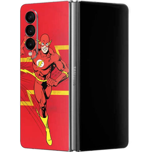 DC Comics The Flash Classic Art Running Pose Galaxy Z Fold4 5G Skin