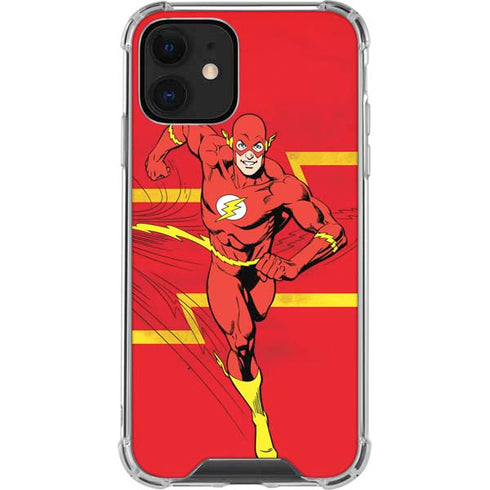 DC Comics The Flash Classic Art Running Pose iPhone 12 Clear Case