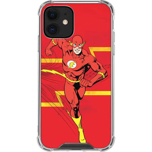DC Comics The Flash Classic Art Running Pose iPhone 12 Mini Clear Case