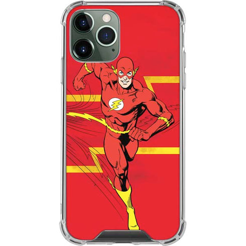 DC Comics The Flash Classic Art Running Pose iPhone 12 Pro Clear Case