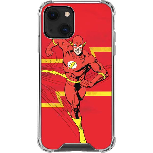 DC Comics The Flash Classic Art Running Pose iPhone 13 Mini Clear Case