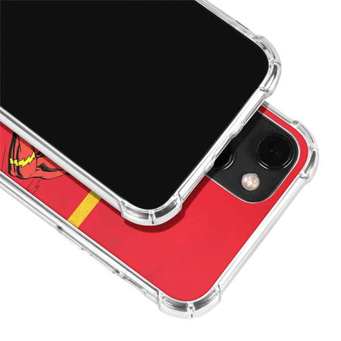 DC Comics The Flash Classic Art Running Pose iPhone 14 Clear Case