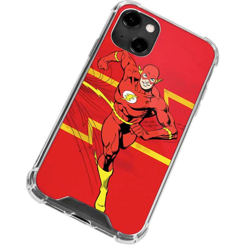 DC Comics The Flash Classic Art Running Pose iPhone 14 Clear Case