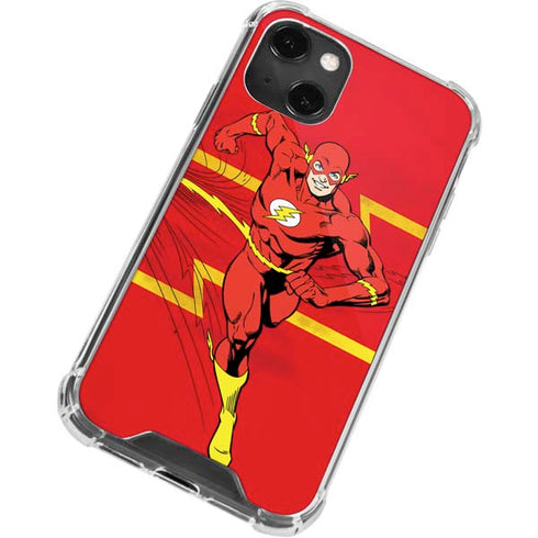 DC Comics The Flash Classic Art Running Pose iPhone 14 Plus Clear Case