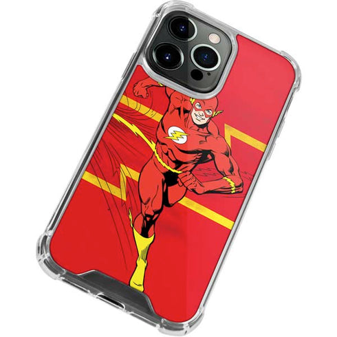 DC Comics The Flash Classic Art Running Pose iPhone 14 Pro Clear Case