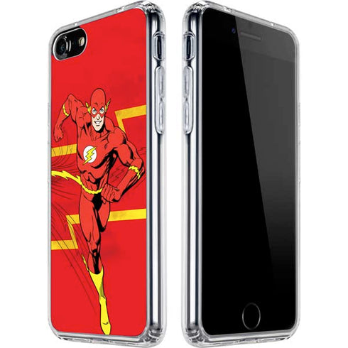 DC Comics The Flash Classic Art Running Pose iPhone SE (2nd & 3rd Gen) Clear Case
