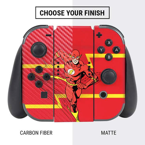 DC Comics The Flash Classic Art Running Pose Nintendo Switch Bundle Skin