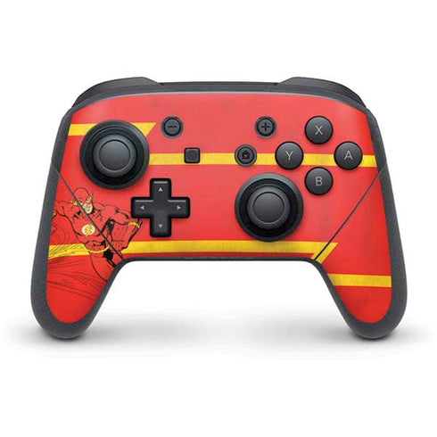 DC Comics The Flash Classic Art Running Pose Nintendo Switch Pro Controller Skin