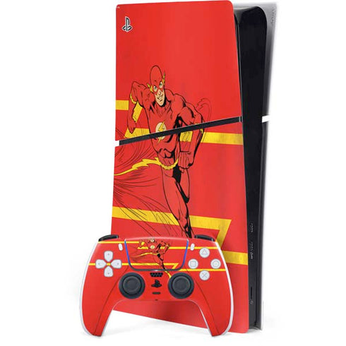 DC Comics Jagged Flash PS5 Slim Digital Edition Bundle Skin