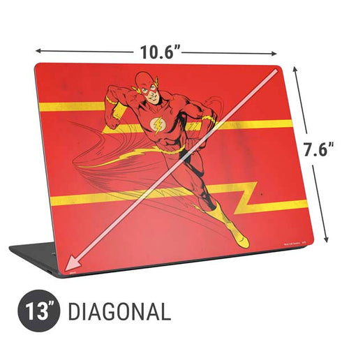 DC Comics The Flash Classic Art Running Pose Universal Laptop 13in (10.6 x 7.6in) Skin