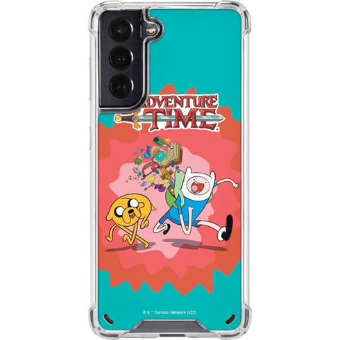 Adult Swim Adventure Time Jake and Finn Galaxy S21 5G Clear Case