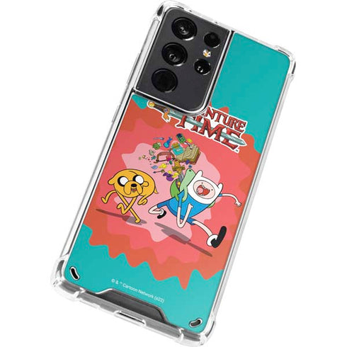 Adult Swim Adventure Time Jake and Finn Galaxy S21 Ultra 5G Clear Case