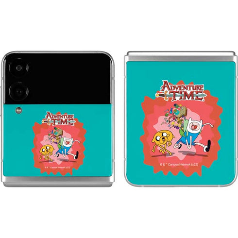 Adult Swim Adventure Time Jake and Finn Galaxy Z Flip4 5G Skin