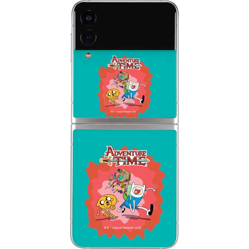 Adult Swim Adventure Time Jake and Finn Galaxy Z Flip4 5G Skin